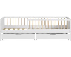 Kinderbed 190x90cm wit met laden ADAM