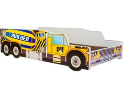 Kinderbed Builder Truck 140x70 met matras en onderstel
