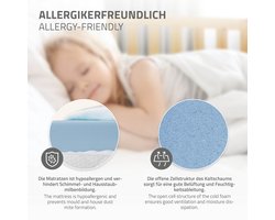Kinderbed huisbed 80x160 cm natuurlijk grenen incl. matras H-10cm uitvalbeschermend dak en lattenbodem ML-Design
