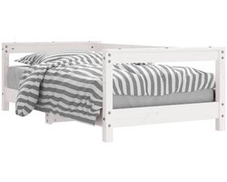 Kinderbed | Kinderbedframe 70x140 cm massief grenenhout wit