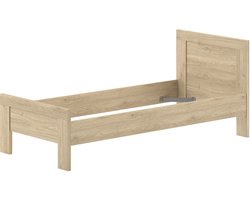 Kinderbed Sammie - 90x200cm - Eikdecor - Vipack - Eenpersoons Bedkader - Bruin - Melamine; Spaanplaat Eenpersoons Normaal Bed