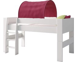Kinderbed Tunneltent Hoogslaper 88 x 69 x 91 cm Paars Katoen - Hoppekids For Kids Kinderbed