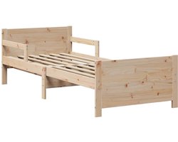 Kinderbed | Uitbreidbaar Bedframe voor Kinderen Bruin 80 x 130 / 165 / 200 cm
