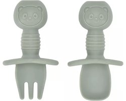 Kinderbestek - Babybestek - Baby - Baby Lepel - Baby Vork - Baby Bestek - Kinder lepel - Kinder Vork- BPA-Vrij - Groen