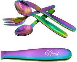 Kinderbestek Met Naam Gravering - Noud - Olie