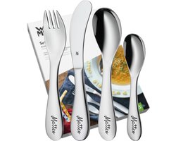 Kinderbestek Set - Kinderservies Bestek - Zelfstandig Eten - Gepersonaliseerd met Gravure - 4-delig