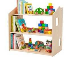 Kinderboekenkast - 59 x 61 x 39 cm - kinderkamer - natuur