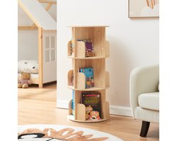 Kinderboekenkast Chasek 95xØ44 cm naturel [en.casa]
