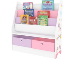 Kinderboekenkast Neda opbergkast 74x71x23 cm eenhoornmotief