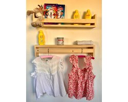 Kinderboekenplank-65 cm-wandplank-wandrek-boekenrek- hout-opbergplank-Kinderboekenrek-hangplank-kinderkamer-boekenkast-boekenplank