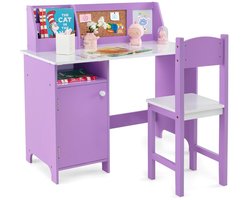 Kinderbureau en Stoel Kleuterschoolbureau met Stoel Aantrekkelijke Studieplek met Prikbord