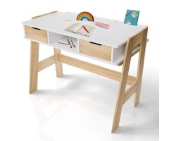 Kinderbureau Fietje - In Hoogte Verstelbaar - Wit