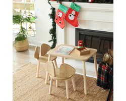 Kinderbureau - Kindertafel en Stoeltjes - Peuters tafel - Eethoek set kinderen - Montessori speelgoed