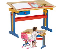 Kinderbureau - Kindertafel voor Jongen en Meisje - Tekentafel - Verstelbaar - Hout