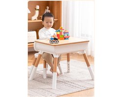 Kinderbureau,Kinderstoel,Verstelbaar meubilair,Speeltafel met stoel,Opbergtafel voor kinderen,Multifunctioneel kindermeubilair,Modern design kinderset, Bureau en stoel set voor kinderen