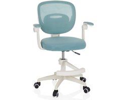 Kinderbureaustoel / kinderstoel KIDDY SMART stof aqua hjh OFFICE