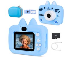Kindercamera - voor meisjes en jongens digitale camera HD 1080P met 2 inch scherm en 32 GB SD-kaartvak-videorecorder - blauw