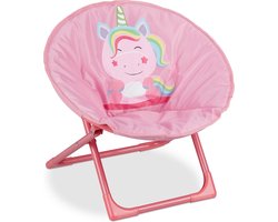 kindercampingstoel - opvouwbaar - zithoogte 20 cm - eenhoorn