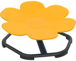 kindercarrousel Sensorische draaistoel voor autisme, fysieke coördinatie en evenwicht voor kinderen, antislip metalen basis, Geel