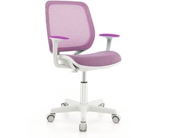 Kinderdraaistoel Draaibare Mesh-Computerstoel voor Kinderen met Hoogteverstelling Wielen met Stoelrem Gladde Armleuningen