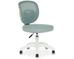 Kinderdraaistoel MAYLA met wielen, groen - kinderkamer bureaustoel, ergonomisch & in hoogte verstelbaar, kinderstoel met netrug en gaslift, kinderstoel voor thuiskantoor, zonder armleuningen - Ambiente