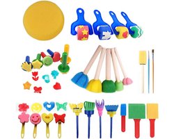 Kinderen Penselen Spons Kits Verf Set - 30 Stuks Schilderen Borstels Tekening Gereedschap Vroege DIY Leren Verf Sets Voor Kinderen Kunst en Wil je nog meer titels laten aanpassen?