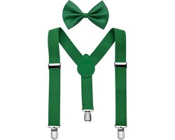 Kinderen Strik & Bretels - Kinderaccessoires Set - Feestelijke Gelegenheid - Verstelbaar met Clips - One Size - Meerdere Kleuren