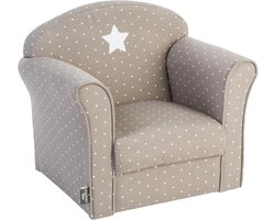 Kinderfauteuil Classic - Stoeltje Peuter - Ontspannen Lezen - Zachte Katoenen Stof - 49 x 355 cm - Taupe