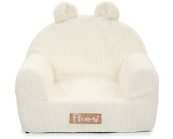 Kinderfauteuil met oren, gepersonaliseerd voor baby’s en peuters 56x33x42 cm, corduroy crème