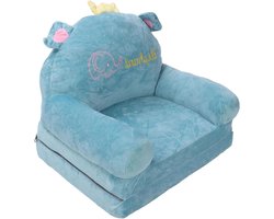 Kinderfauteuil Opvouwbaar - Peuterbankje Dubbelgevouwen - Ontspannen en Spelen - 2-in-1 Slaapbank - 50 x 41 x 24 cm - Multicolor
