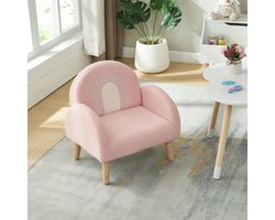 Kinderfauteuil Sorreindi 50x50x45 cm roze [en.casa]