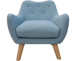 Kinderfauteuil - Stoeltje Peuters - Ontspannen Lezen - Hoge Dichtheid Schuim - 49 x 43 x 52 cm - Blauw