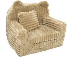 Kinderfauteuil Teddy – Slaapbankje - corduroy - beige