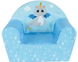 Kinderfauteuil - Zitje Peuter - Ontspannen Zitten - Lichtgewicht Schuim - 52 x 33 x 42 cm - Draak