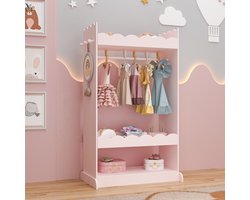 Kindergarderobe Vestnes 115x63x38 cotton candy roze [en.casa]