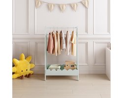 Kindergarderobe Vestnes 99x66x38 cm mintgroen [en.casa]