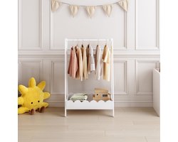 Kindergarderobe Vestnes 99x66x38 cm wit [en.casa]