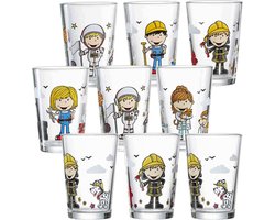 Kindergläser Berufe 205 ml Set van 9