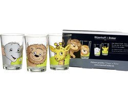Kindergläser Dschungeltiere 205 ml Set van 3