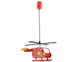 Kinderkamer Hanglamp "Hubert" Helikopter G3 Fitting Breedte 35cm Lengte 36cm Totale hoogte 80cm Hout-Kunststof