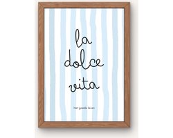 Kinderkamer poster met tekst - La Dolce Vita | Babykamer | kinderkamer decoratie | Poster met de tekst: La dolce vita | Wanddecoratie | 30x40 cm