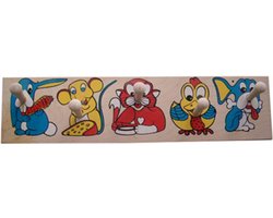 Kinderkapstok Muis ongelakt