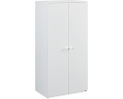 Kinderkast Beldinupp kledingkast 123x60x40 cm wit [en.casa]