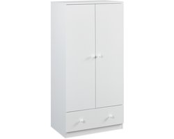 Kinderkast Beldinupp met lade 123x60x40 cm wit [en.casa]