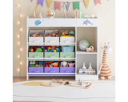 Kinderkast Farusa wit met Aqua Dream motief [en.casa]