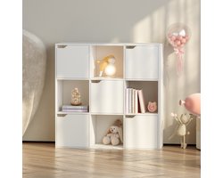 Kinderkast Ljunshund 90x90x30 cm wit [en.casa]