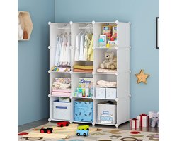 Kinderkast met 12 Kubussen Kleding Organizer voor Baby en Kinderslaapkamer