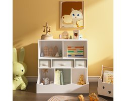 Kinderkast Vastesa open kast 75x80x40 cm wit [en.casa]