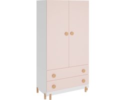 Kinderkledingkast Vaarentaa 156x80x41 cm roze [en.casa]