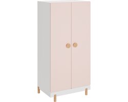Kinderkledingkast Vaarentaa met 2 deuren 126x60x41 cm roze [en.casa]